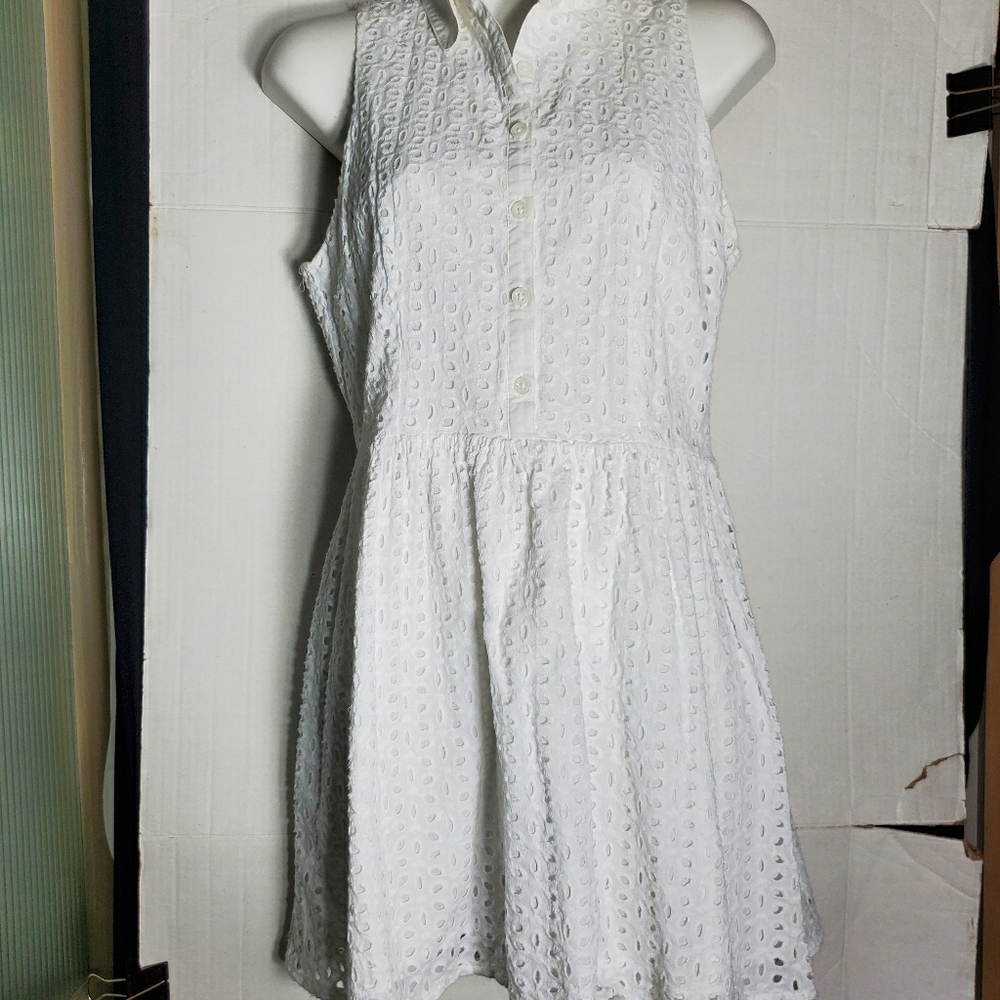 White eyelet dress by Forever 21 -Medium